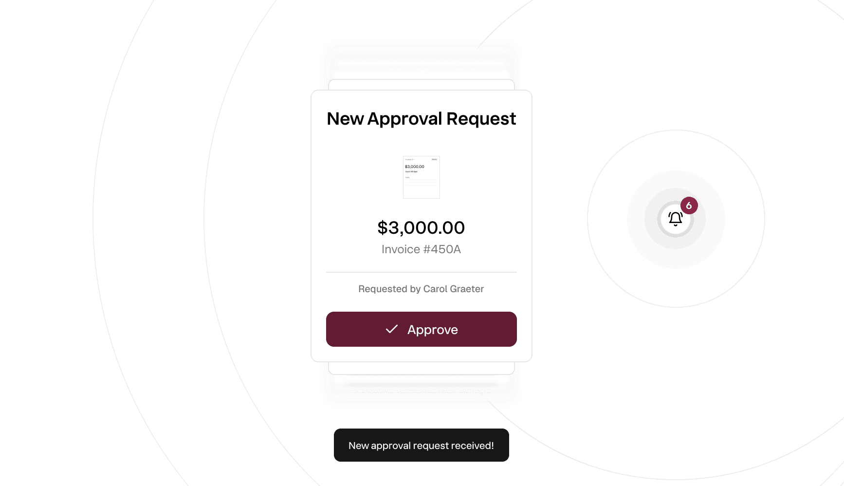 Large payment held for one-click approval before release
