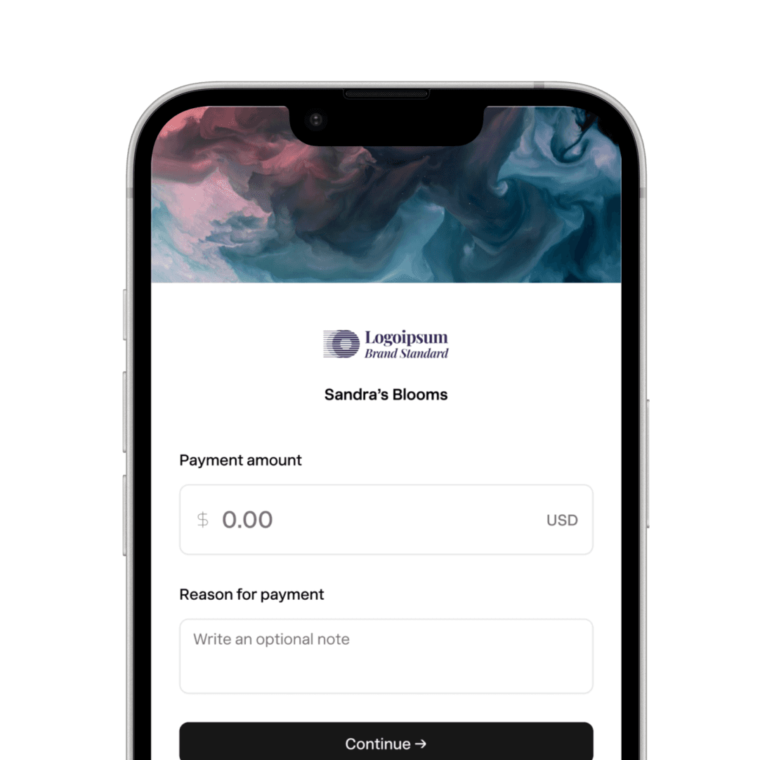 Hosted payment page for collecting payments without code
