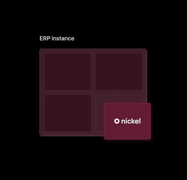 Nickel API embedded inside an ERP system