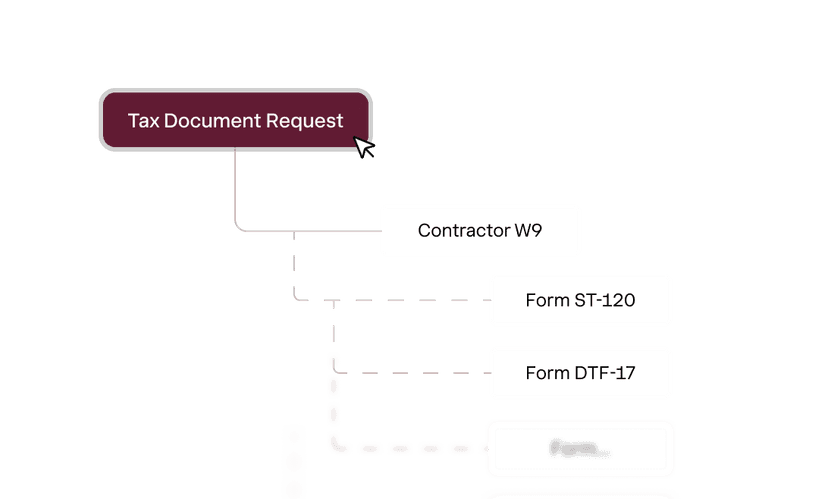 Vendor 1099 tax details captured upfront for one-click filing