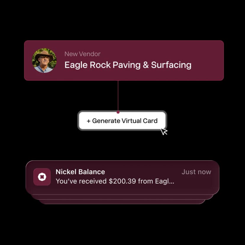 Virtual cards generated per vendor, team, or subscription
